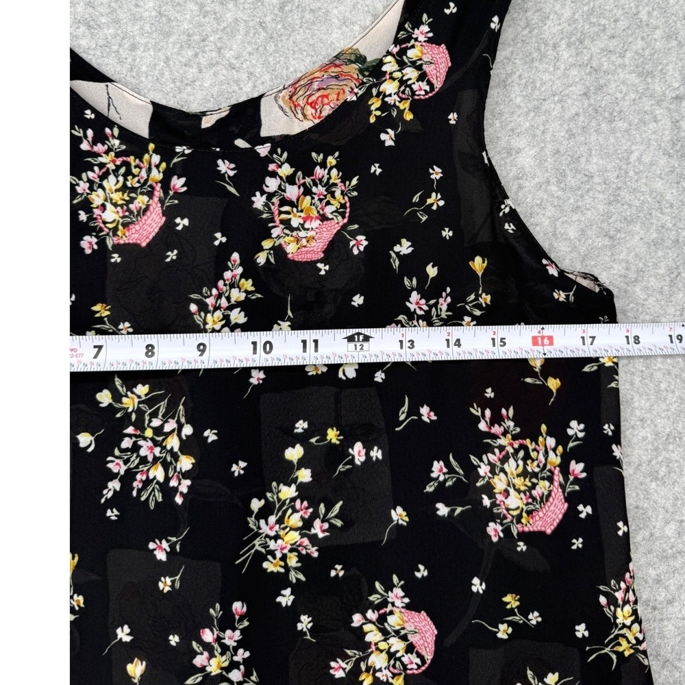 Impressions Midi Dress Size Small Black Reversible Floral 90s Vintage Grunge - Picture 6 of 8